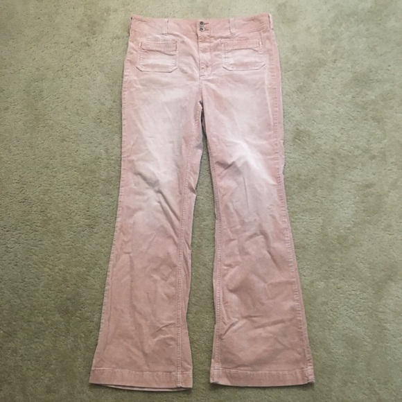 Anthropologie Pilcro Trouser Bootcut Corduroy Pants High Rise Pink - Picture 16 of 16